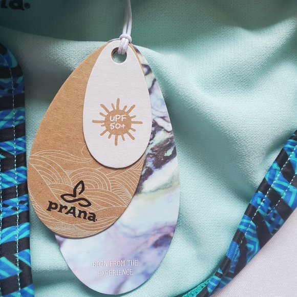 PRANA Bikini Bottom Vortex Blue Lani, XS - Picture 7 of 7